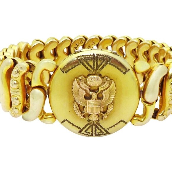 Pitman & Keeler American Queen Gold Filled Sweetheart Expansion Locket Bracelet